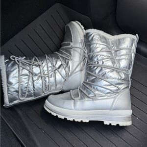 Silver Women's Winter Boots